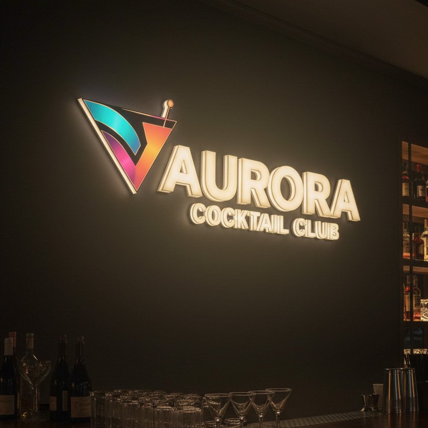Aurora illuminated wall feature